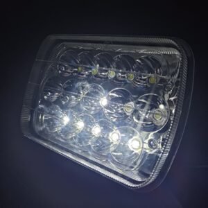 UNIDAD CUADRADA 7in CON 15 HIPER-LEDS DE 3W C/U PAR