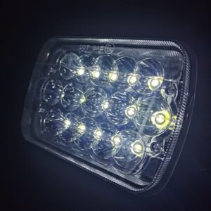 UNIDAD CUADRADA 7in CON 15 HIPER-LEDS DE 3W C/U PAR (PAR)