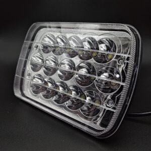 UNIDAD CUADRADA 7in CON 15 HIPER-LEDS DE 3W C/U PAR (PAR)