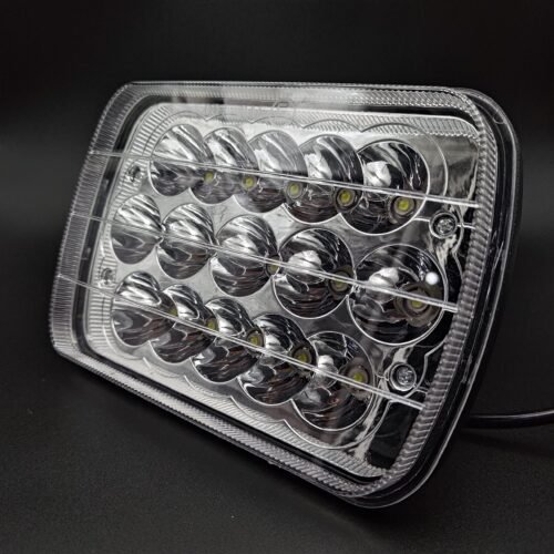 UNIDAD CUADRADA 7in CON 15 HIPER-LEDS DE 3W C/U PAR (PAR)