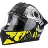 CASCO PARA MOTOCICLISTA DESMONTABLE NEGRO MATE DOBLE EXTRA GRANDE