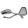 ESPEJO UNIVERSAL PARA MOTO CALAVERA PLATEADA