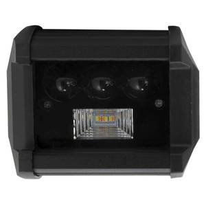 FARO DE 10 LEDS CON 3W C/U Y FUNCION DE ESTROBO, COLOR BLACO, 2 SECCIONES, CON LUPA