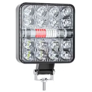 FARO CUADRADO C/ LUZ AZUL/ROJO AL CENTRO, 26 LEDS