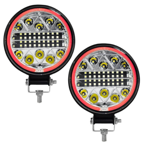 FARO REDONDO 34 HIPER LEDS CON FUNCION DE ESTROBO Y OJO DE ANGEL ROJO
