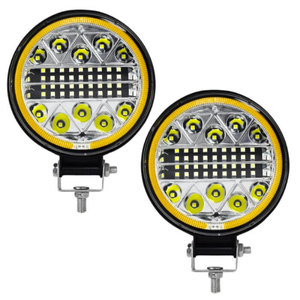 FARO REDONDO 34 HIPER LEDS CON FUNCION DE ESTROBO Y OJO DE ANGEL AMARILLO