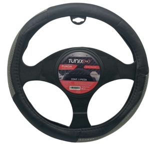 FUNDA PARA VOLANTE NEGRA MEDIANA DE 38 CM CON BRILLITOS NEGRO