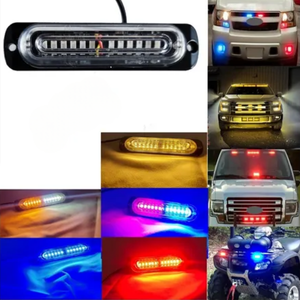 ESTROBO SLIM CON 12 LEDS Y 16 FUNCIONES BLANCO / ROJO