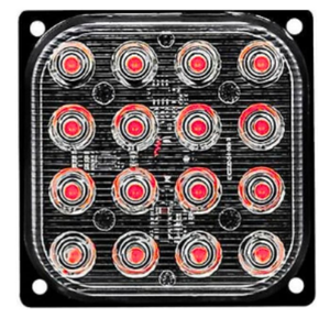 ESTROBO CON 16 LEDS Y FUNCIONES ROJO