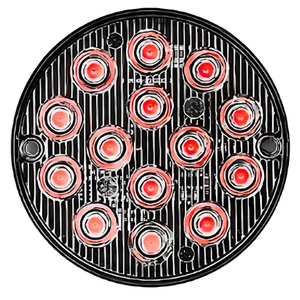 ESTROBO REDONDO CON 14 LEDS Y FUNCIONES ROJO