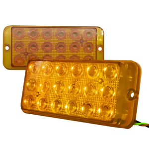 PLAFON RECTANGULAR 18 LEDS ALTA BAJA Y ESTROBO AMBAR
