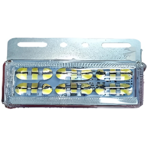 PLAFON CUADRADO 36 LEDS CON GEL MULTIFUNCIONES 10-30V VERDE