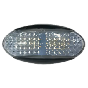 PLAFON RECTANGULAR CON 5 LEDS AZUL 6 x 3 cms