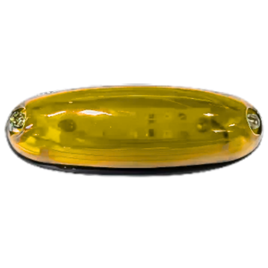 PLAFON OVALADO REDONDO 8 LEDS 12/24  AMBAR 11.2 x 4 cms