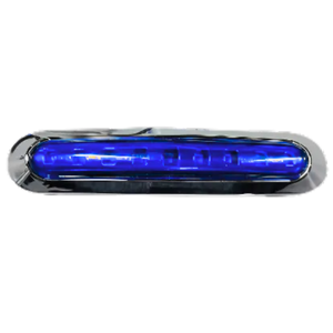 PLAFON RECTANGULAR CON 16 LEDS AZUL 17 x 3.5 cms