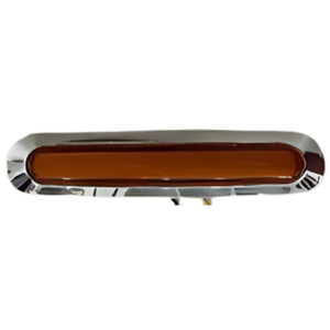 PLAFON OVALADO DE GEL 5 LEDS  12/24 AMBAR 16.5 x 6.5 cms