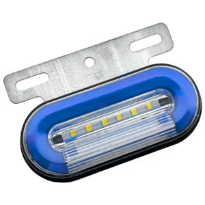 PLAFON OVALADO 7 LEDS CON GEL MULTIFUNCIONES 10-30V AZUL
