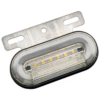 PLAFON OVALADO 7 LEDS CON GEL MULTIFUNCIONES 10-30V BLANCO, FUNCIÓN FIJA/ ESTROBO LUZ Y PRENDE INDEPENDIENTE CENTRO "