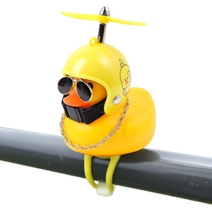PATO DECORATIVO PARA MOTO CON ABRAZADERA Y LUZ