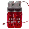 PEDAL PARA MOTO DE ALUMINIO PERFORADO ROJO CON LUZ ROJA