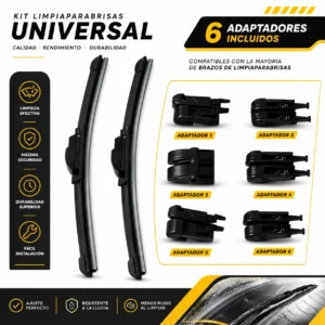 LIMPIAPARABRISAS CURVO 6 ADAPTADORES 18  (KIT)