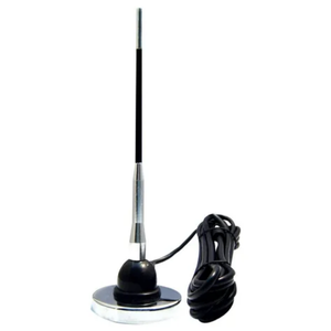 ANTENA CORTA PARA RADIO TIPO C.B. CROMO CON IMAN