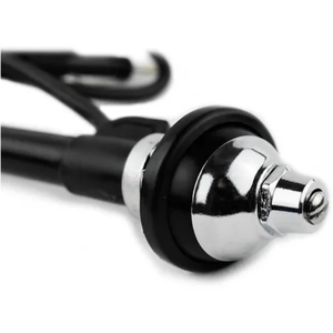 ANTENA UNIVERSAL OCULTA CROMADA CORTA DE 80 CM CON LLAVE.