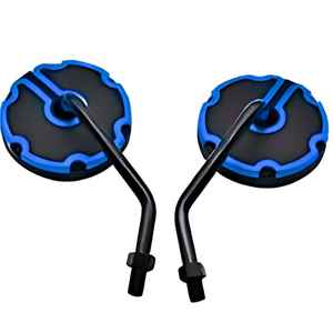ESPEJO UNIVERSAL PARA MOTO REDONDO  AZUL