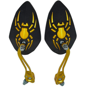 ESPEJO UNIVERSAL PARA MOTO MANO ARAÑA AMARILLA