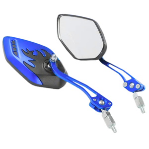 ESPEJO UNIVERSAL PARA MOTO FLAMAS AZUL