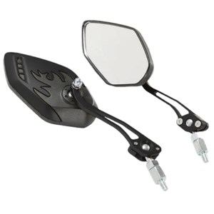 ESPEJO UNIVERSAL PARA MOTO FLAMAS NEGRA