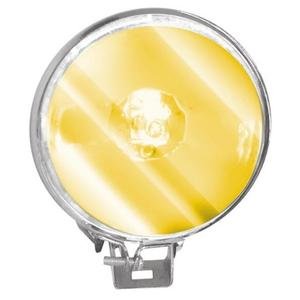 FARO REDONDO CHICO DE HALÓGENO TIPO ZETA CON CARCASA METÁLICA CROMADA (PAR) AMARILLO