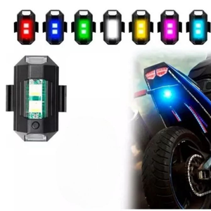 FARO INALAMBRICO CON 2 LEDS RGB, MULTIPLES FUNCIONES, CON CARGADOR USB Y VELCRO PARA SUJECIÓN.