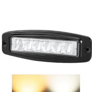 FARO C/ 12 HIPER LEDS, BASE P/ EMPOTRAR Y FUNCION DE ESTROBO BLANCO-AMBAR