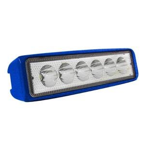 FARO CON 6 HIPER LEDS DE LUZ BLANCA DE 3W CADA UNO Y CARCASA DE COLOR-AZUL