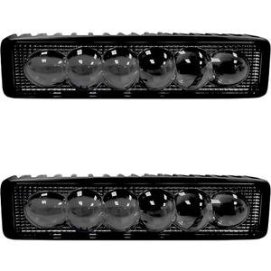 Faro con 6 leds,3W C/U y funcion estrobo color blancO