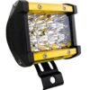 FARO CON 12 LEDS  DE LUZ BLANCA EN 3 HILERAS Y CARCASA DE COLOR. -DORADA