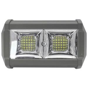 FARO DE 18 LEDS DE 3 WATTS C/U CON ESTROBO. 54W, 12-80V. CARCASA DE ALUMIO, LUZ BLANCA