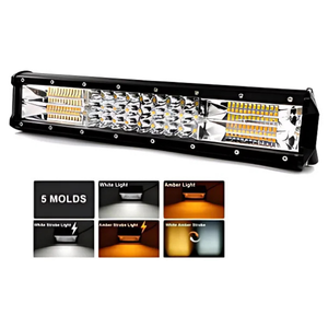 FARO TIPO BARRA CON 20 LEDS, 5 FUNCIONES, BLANCO / ÁMBAR