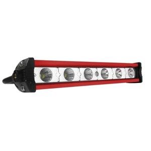 FARO CON 6 HIPER-LEDS LUZ BLANCA DE 3W CADA UNO LÍNEA SLIM CON CARCASA DE COLOR-ROJO
