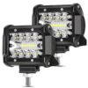 FARO DE 60W, CON ALTA, BAJA Y ESTROBO, 19 LEDS, 12V, ALUMIO CON LADOS EN PLASTICO