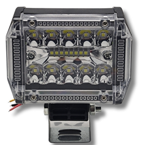 FARO DE 60W, CON ALTA, BAJA Y ESTROBO, 19 LEDS, 12V, ALUMIO CON OJO DE ANGEL ROJO