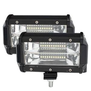FARO DE 24 LEDS DE 3 WATTS C/U CON ESTROBO,72W, 3 CABLES, CAR. DE ALUM, CON LUP, UNA LINEA AMB Y BLA
