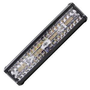 FARO TIPO BARRA DE 76 LEDS, FIJO Y ESTROBO, BLANCO / AMBAR