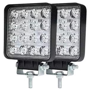 FARO CUADRADO CON 16 HIPER LEDS DE 3W CADA UNO BLANCO