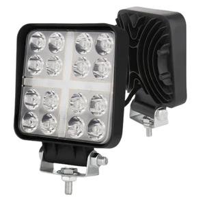 FARO CUADRADO CON 16 LEDS C/ESTROBO CRUZ C/OJO DE ANGEL  BLANCO