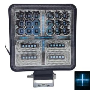 Faro de 38 leds con 3w c/u y funcion de estrobo, color blanco y cruz color azuL