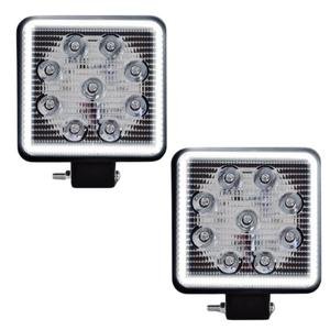 FARO CUADRADO CON 9 HIPER-LEDS DE 27W C FUNCION ARO DE LUZ BLANCA