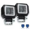 FARO CON 4 LEDS ESTROBO Y OJO DE ANGEL TIPO GEL AZUL.