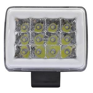 FARO C/12 LEDS LUZ BLANCA EN 3 HILERAS, ESTROBO Y OJO DE ANGEL TIPO GEL ROJO